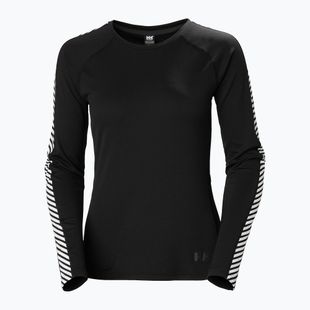 Moteriški termoaktyvūs marškinėliai Helly Hansen Lifa Active Stripe Crew juodi