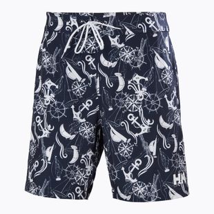Vyriški maudymosi šortai Helly Hansen Newport Boardshorts 8" navy nautical aop