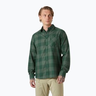 Vyriški marškiniai Helly Hansen Aker Flannel LS jungle green buffalo plaid