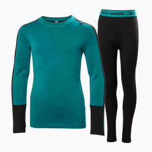 Vaikiškų termo apatinių komplektas Helly Hansen JR Lifa Merino Midweight signal green