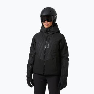 Moteriška slidinėjimo striukė Helly Hansen Valdisere 3.0 black embossed stripes