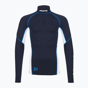 Vyriški plaukimo marškinėliai ilgomis rankovėmis Musto Championship Rash Guard navy/white