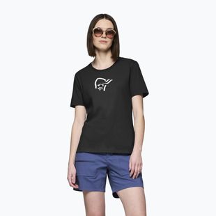 Moteriški marškinėliai NORRONA Cotton Viking caviar black