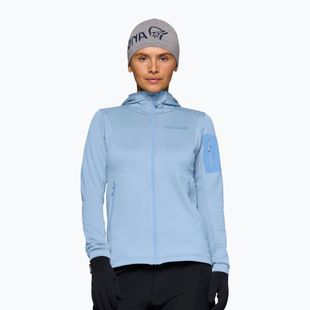 Moteriškas žygio džemperis NORRONA Falketind Warm2 Stretch Hood cashmere blue/allure