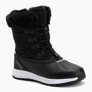 Viking Footwear Equip Warm Waterproof Zip juodi/granitiniai vaikiški sniego batai