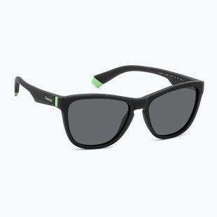 Vaikiški akiniai nuo saulės Polaroid PLD 8056/S matte black/grey polarized