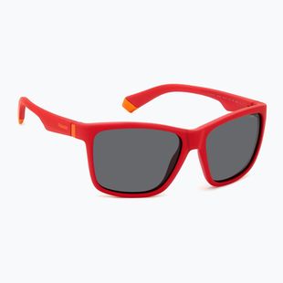 Vaikiški akiniai nuo saulės Polaroid PLD 8057/S matte red/grey polarized
