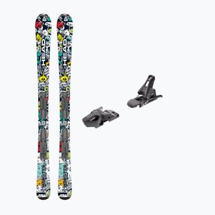Vaikiškos kalnų slidės + apkaustai HEAD  Monster Easy JRS + Jrs 7.5 GW CA white/black