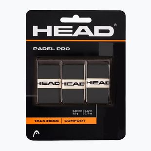 HEAD Padel Pro raketės apvyniojimas 3 vnt. juodas 285111