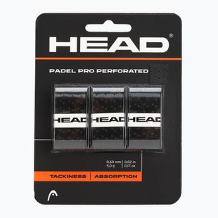 Padelio rakečių apvijos HEAD Perforated 3 vnt. black