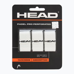 Padelio rakečių apvijos HEAD Perforated 3 vnt. white