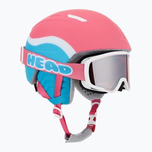 Vaikiškas slidinėjimo šalmas HEAD Maja Set + Gogle Jr pink/blue/silver red
