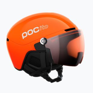 Vaikiškas slidinėjimo šalmas POC POCito Obex Visor S2 Jr fluo orange/clarity pocito/partly sunny/lt orange