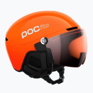 Vaikiškas slidinėjimo šalmas POC POCito Obex Visor S2 Jr fluorescent orange