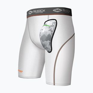 Vyriški kovos sportų šortai Shock Doctor AirCore Cup Compression white