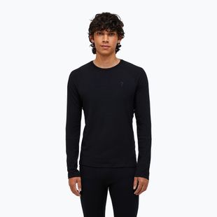Vyriški termoaktyvūs marškinėliai ilgomis rankovėmis Peak Performance Magic Crew Wool-Blend Baselayer black/black