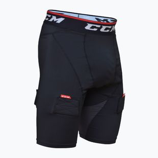 Vyriški ledo ritulio šortai CCM Ribano Compresion Jock SR black