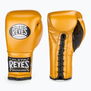 Bokso pirštinės Cleto Reyes Lace Up Sparring gold