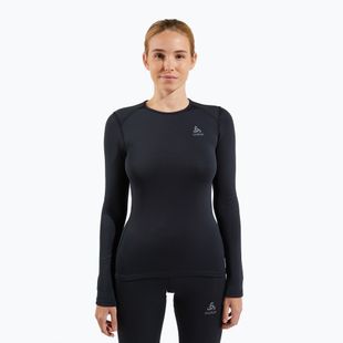 Moteriški termoaktyvūs marškinėliai ilgomis rankovėmis ODLO Fundamentals Active Warm Bl Top Crew Neck black