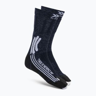 Moteriškos kojinės X-Socks Trek X Merino midnight blue/arctic white