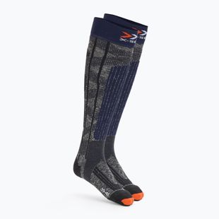 Slidinėjimo kojinės X-Socks Ski Rider 4.0 stone grey/melange blue