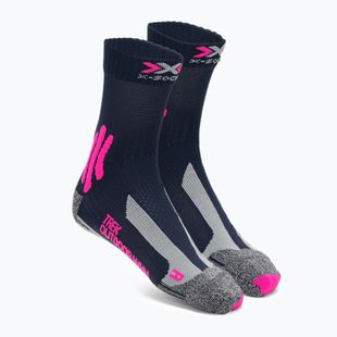 Moteriškos kojinės X-Socks Trek Outdoor midnight blue/pink/lt grey melange