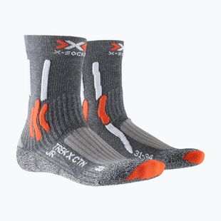 Kojinės X-Socks Trek X CTN stone grey melange/ x-orange