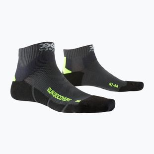 Vyriškos bėgimo kojinės X-Socks Run Discovery 4.0 charcoal/phyton yellow/black