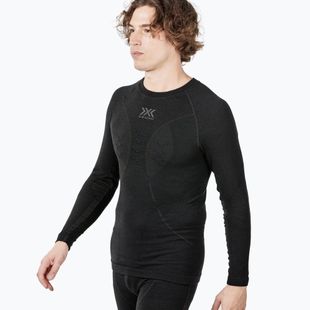 Vyriški termoaktyvūs marškinėliai X-Bionic Merino juoda/juoda