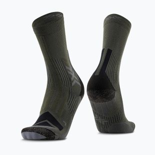 Vyriškos kojinės X-Socks Hike Expert Silver Crew green/black