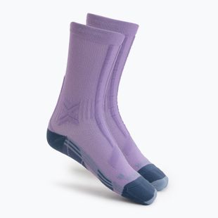 Moteriškos bėgimo kojinės X-Socks Trailrun Discover Crew orchid/sunset blue