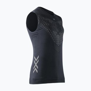 Vyriški bėgimo marškinėliai X-Bionic Twyce Run Singlet juoda/anglies spalva
