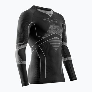 Vyriški termoaktyvūs marškinėliai ilgomis rankovėmis X-Bionic Energy Accumulator Light Shirt black / light grey