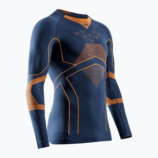 Vyriški termoaktyvūs marškinėliai ilgomis rankovėmis X-Bionic Energy Accumulator Light Shirt marine / orange