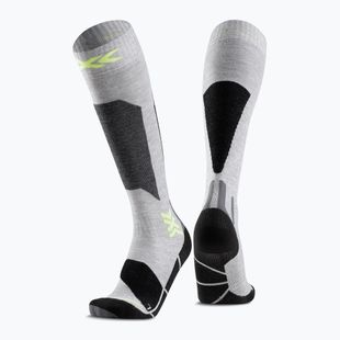 Vaikiškos slidinėjimo kojinės X-Socks Ski Discover Otc rhino grey/canary