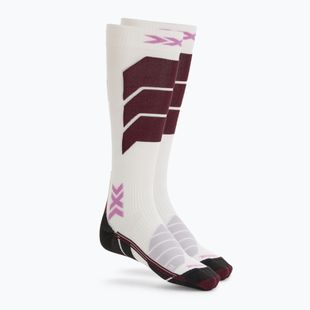 Moteriškos slidinėjimo kojinės X-Socks Ski Expert Otc x white/lavender