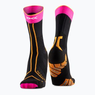 Kojinės X-Socks Trailrun Terraskin Expert Crew x black/fluo pink/blazing orange