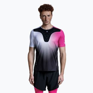 Vyriški bėgimo marškinėliai X-Bionic Corefusion Run dot fade/neo pink/white