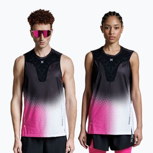 Bėgimo tank topas X-Bionic Corefusion Run Tank dot fade/neo pink/white