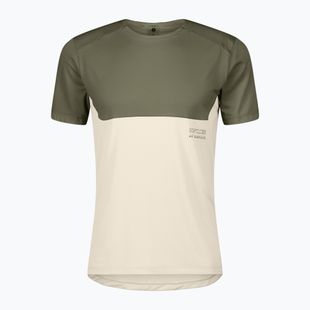 Vyriški bėgimo marškinėliai SCOTT Endurance Tech hay green/cotton white