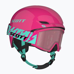 Vaikiškas slidinėjimo šalmas SCOTT Track + Gogle Factor Pro Combo neon pink/mint green