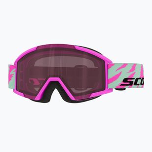 Vaikiški slidinėjimo akiniai SCOTT Shield neon pink/mint green/rose