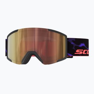 Slidinėjimo akiniai SCOTT Shield LS black/purple/amp ls cinnamon chrome
