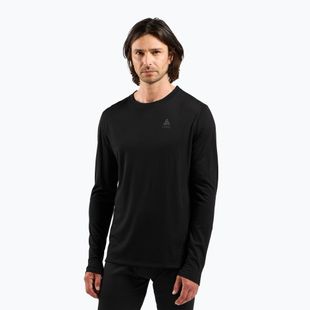 Vyriški termoaktyvūs marškinėliai ilgomis rankovėmis ODLO Merino 160 Bl Top Crew Neck black