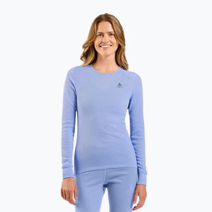 Moteriški termoaktyvūs marškinėliai ODLO Active Warm Bl Top Crew Neck blue heron