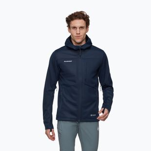 Vyriška softshell striukė Mammut Ultimate VIII Softshell Hooded navy