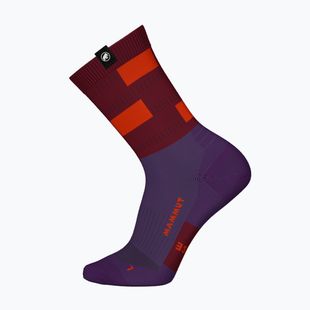 Kojinės Mammut Hiking Merino Crew Socks paloja/dark mammut red