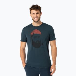 Vyriški marškinėliai super.natural Sailor Tee blueberry/jet black/high risk red