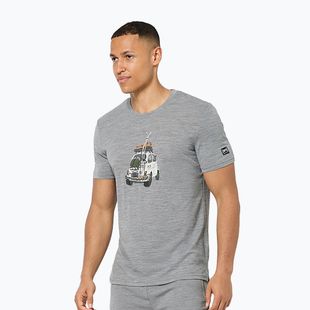 Vyriški marškinėliai super.natural Carski cashmere grey melange/various