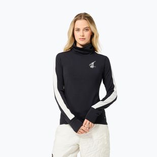 Moteriškas megztinis super.natural Bunny Roll Neck jet black/f.white/various/eucalyptus gl